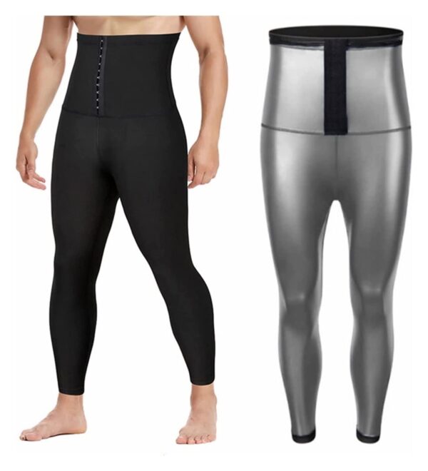 Body shaping clothes high waist button men's sports fitness large size yoga pants abdomen sweat pants waist sweat pants