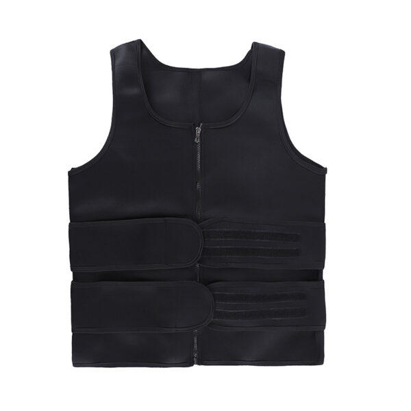 Men's double belt sports vest body shaper waist fitness sweat suit belly vest sports sweat shaper - Image 2