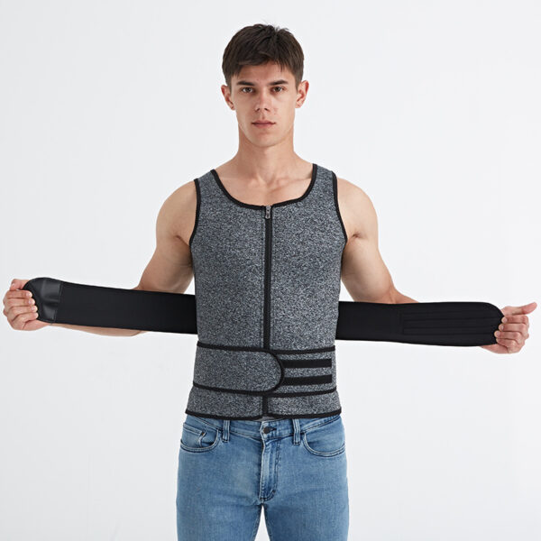 Men's Double Belt Sports Vest: The Ultimate Body Shaper - Image 3
