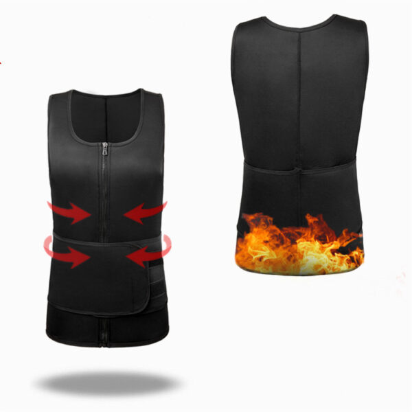 Men's sports fitness clothes yoga sweat-breaking body shaper waist and abdomen shaper vest single belt - Image 2