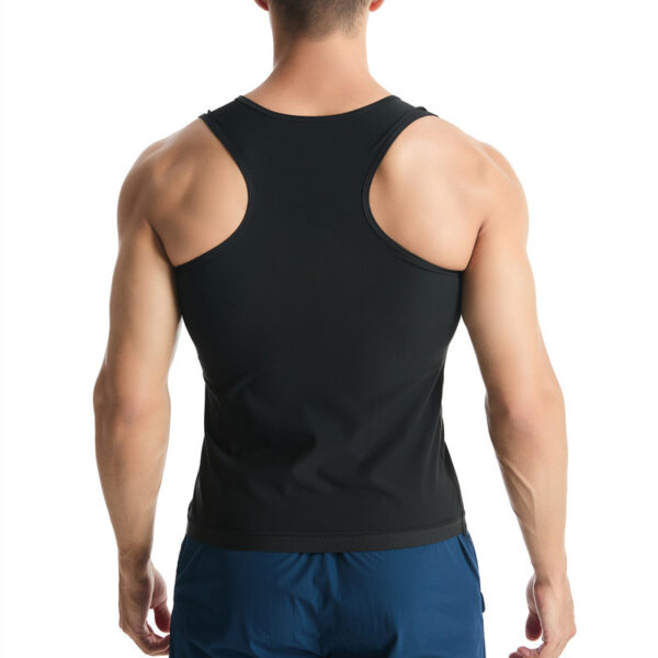 Men's fat burning fitness clothes mesh breathable sweat vest sports abdomen tight yoga sweat shaping clothes - Image 3